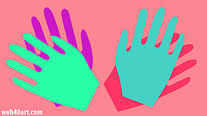 3D-Modell bewegende Hand