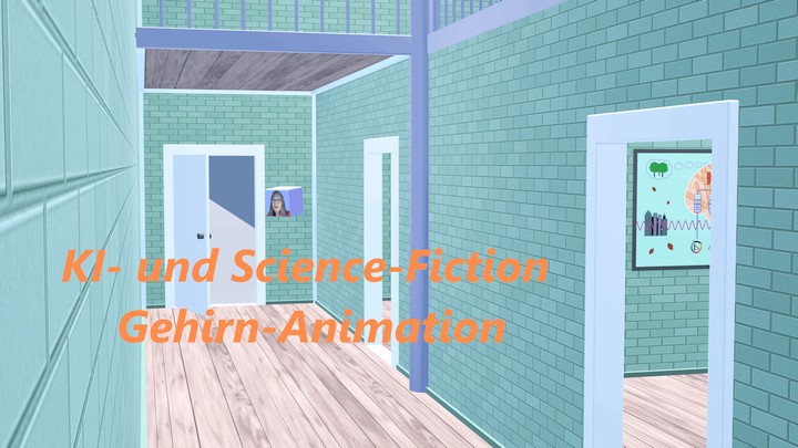 KI- und Science-Fiction Gehirn-Animation
